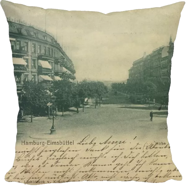 Elmsbuettel, Hamburg, Germany, postcard with text, view around ca 1910, historical, digital reproduction of a historical postcard, public domain, from that time, exact date unknown