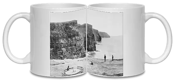 Antique photograph of seaside towns of Great Britain and Ireland: Cliffs of Moher