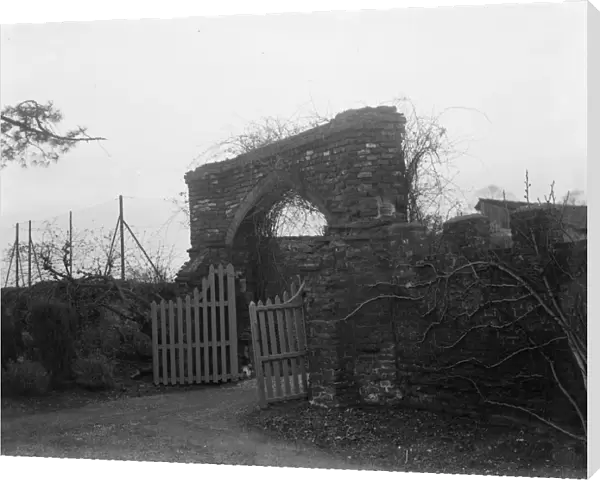 Tudor gateway in Scadbury Park in Chislehurst, Kent. 1937