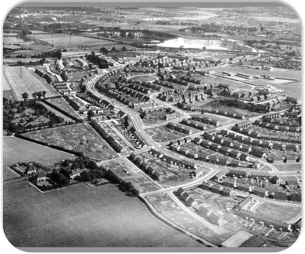 Aerial view of the Joyce Green, Temple Hill Estate, Dartford, Kent. 18 December 1958