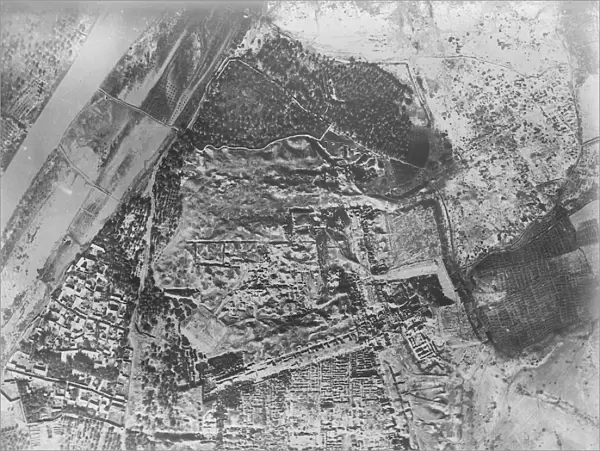 The RAF take over the policing of Iraq. An aerial view of Ancient Babylon. It