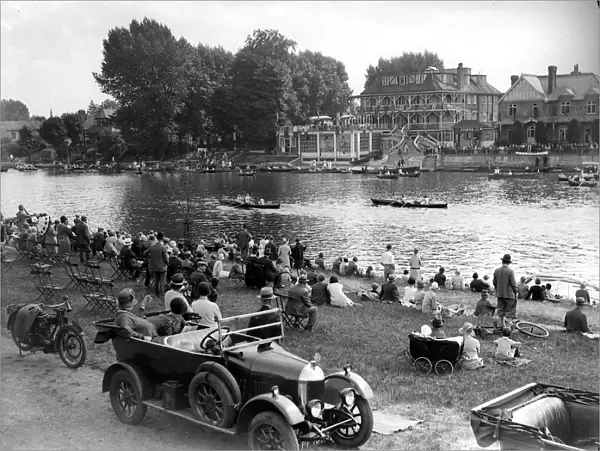 The river at Hampton Court & Dittons Regatta 10th August 1928
