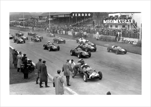 Goodwood England Goodwood International 100 miles event. Stirling Moss in his