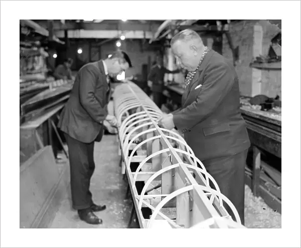 Mr Bossy Phelps superintending the building of Oxfords Boat at Putney on 22 February