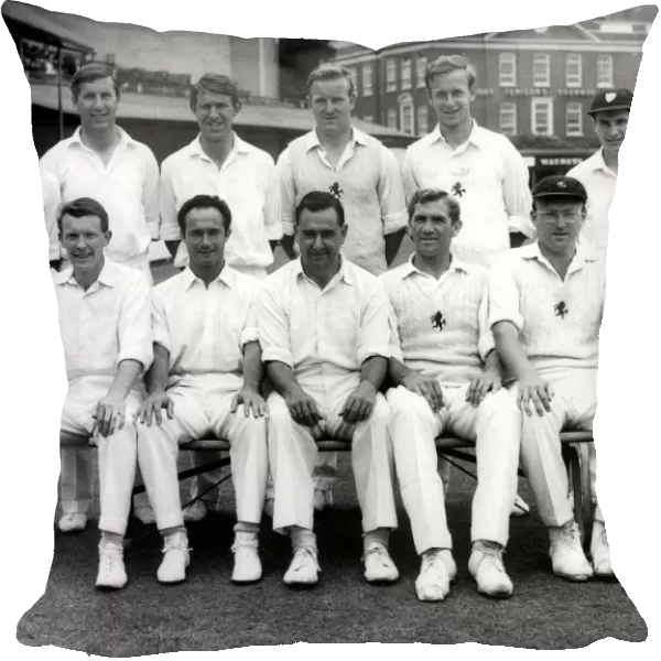 Kent County Cricket Team at The Oval, Kennington. Back Row - Left to Right A. Knott