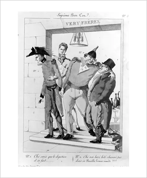Mme Verys Restaurant in the Palais Royal is mentioned by Gronow. French print