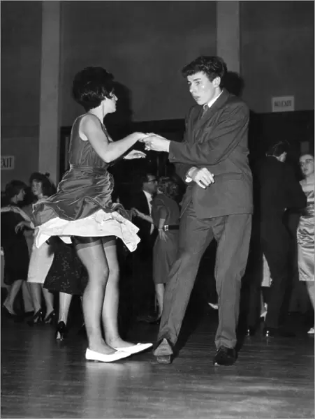The jive 1950 dance  /  dancing  /  party season  /  celebration  /  happy vintage news