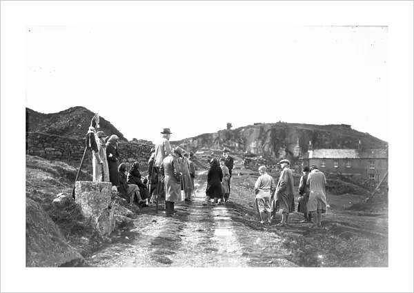 Liskeard and Caradon Railway. Disused trackway near Cheesewring Quarry, Bodmin Moor, Cornwall. Around 1920