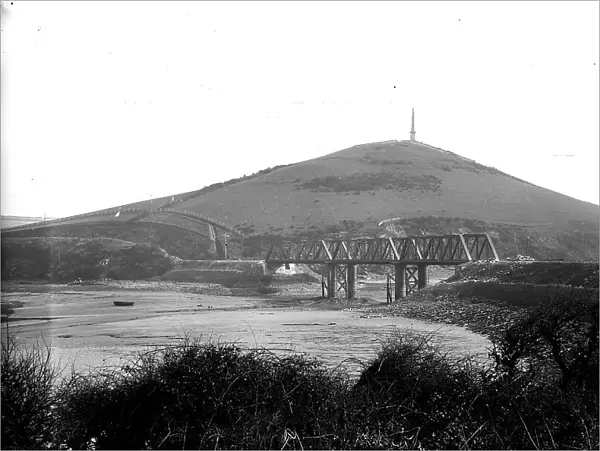 Newly completed Padstow railway viaduct, Cornwall. Around March 1899