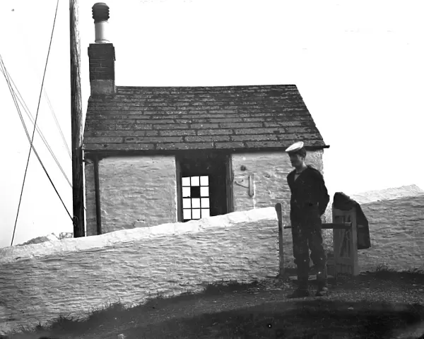 Coastguard hut, Polruan, Lanteglos by Fowey, Cornwall. 1904