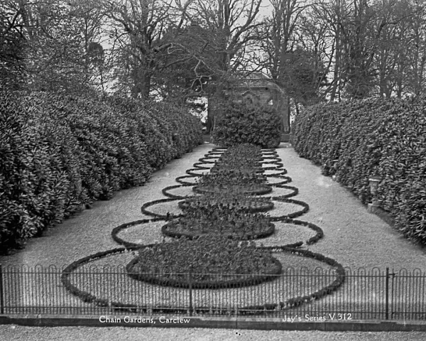 The chain gardens at Carclew House, Mylor, Cornwall. 15th March 1912