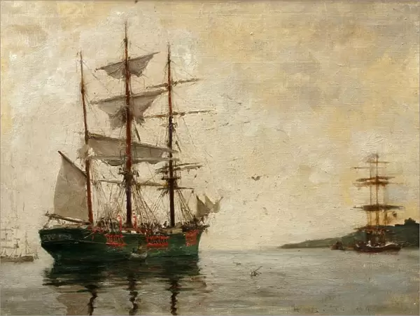Timber Barque off Pendennis, Henry Scott Tuke (1858-1929)