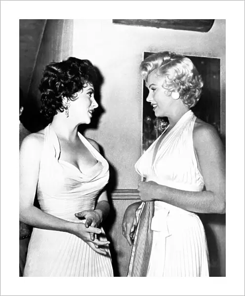 Marilyn Monroe and Gina Lollobrigida