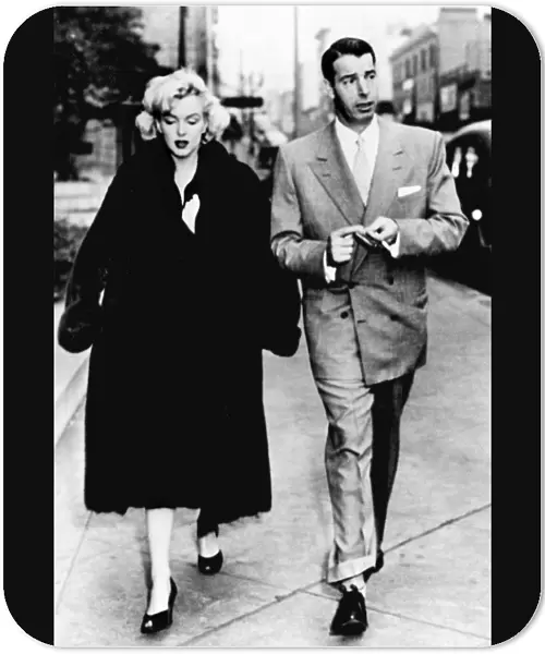 American Baseball Player Joe DiMaggio with Marilyn Monroe