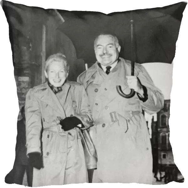 Ernest Miller Hemingway visits Venice in 1948 with wife, Mary Welsh