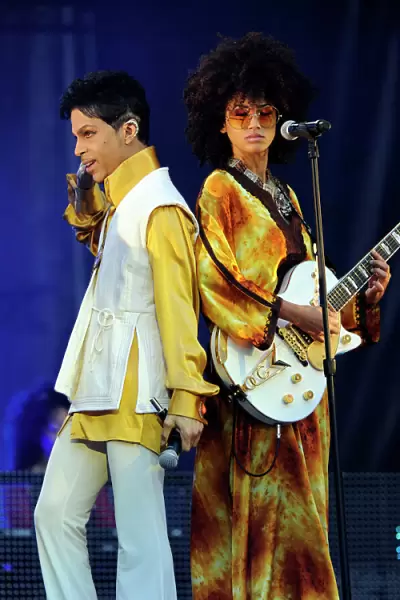 US singer and musician Prince (born Prince Rogers Nelson) and singer and guitarist