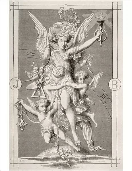 The Spirit of the Masons, engraved by Stephane Pannemaker (1847-1930) (engraving)