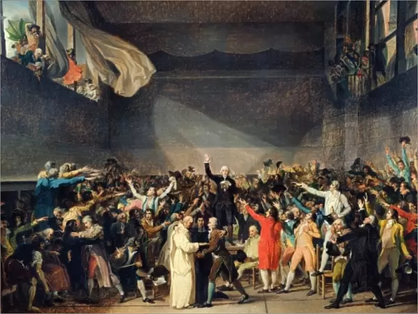 The Tennis Court Oath, 20th June 1789, 1791 (oil on canvas)