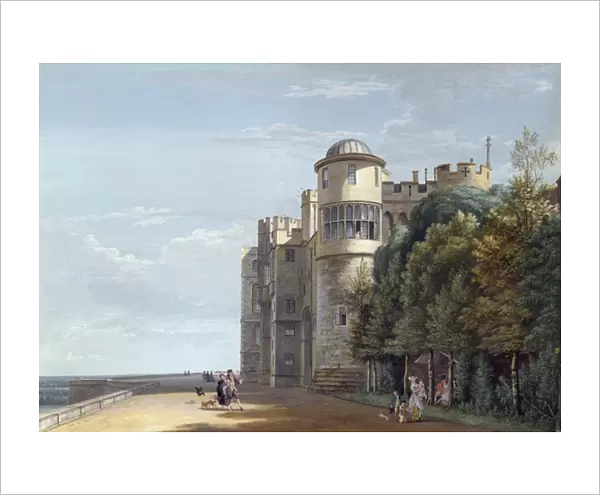 The North Terrace, Windsor Castle, looking East (w  /  c on paper)
