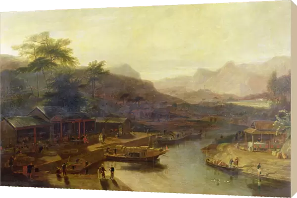 A View in China: Cultivating the Tea Plant, c. 1810 (oil on canvas)