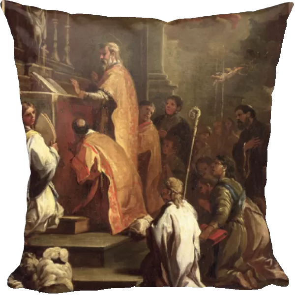 The Mass of St. Gregory (oil on canvas)