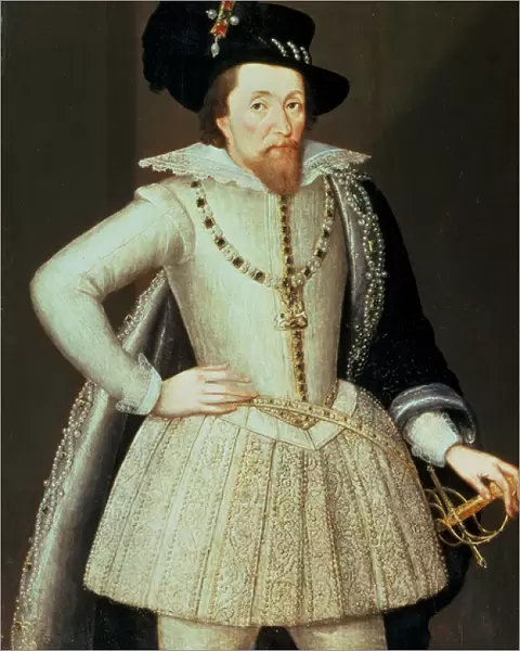 James I, half-length portrait