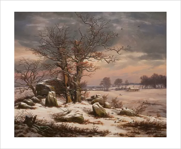 Winter Landscape. Near Vordingborg, 1827 (oil on canvas)