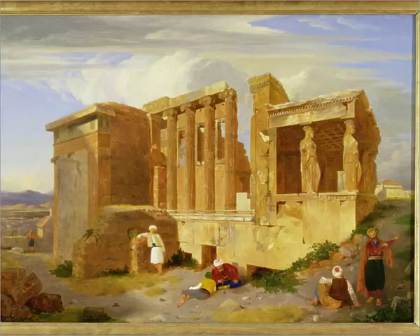 The Erechtheum, Athens, with Figures in the Foreground, 1821 (oil on canvas)