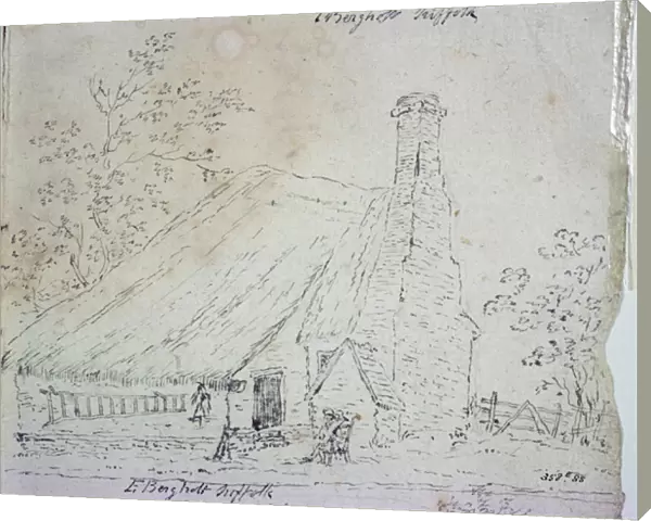 Cottage at East Bergholt, with a cottager (drawing)