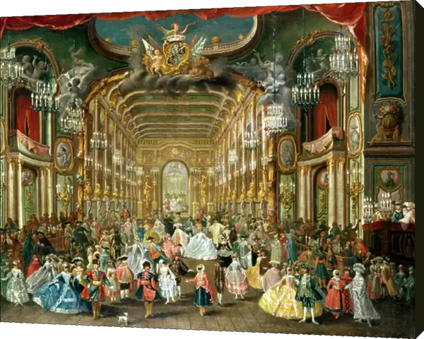 Masked Ball in the Hoftheater, Bonn, 1754 (oil on canvas)