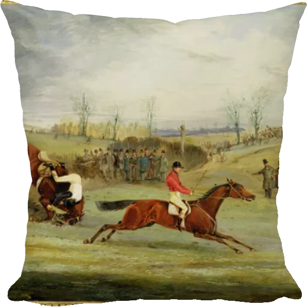 A Steeplechase, Another Hedge (oil on canvas)