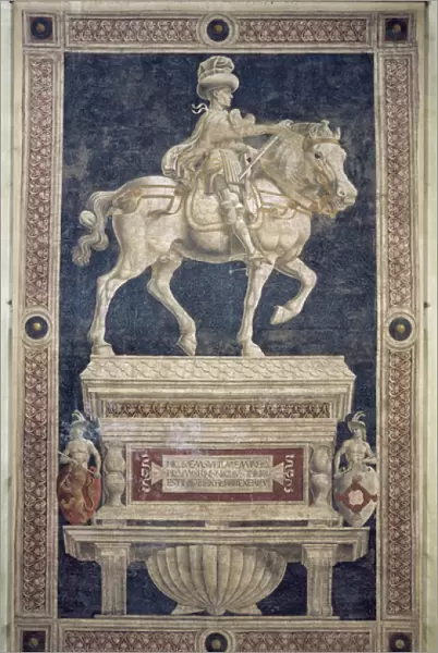 Equestrian monument of Niccolo Marucci da Tolentino (d. 1435), 1456 (fresco)