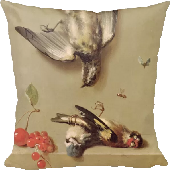 Still Life of Dead Birds and Cherries, 1712 (oil on canvas)