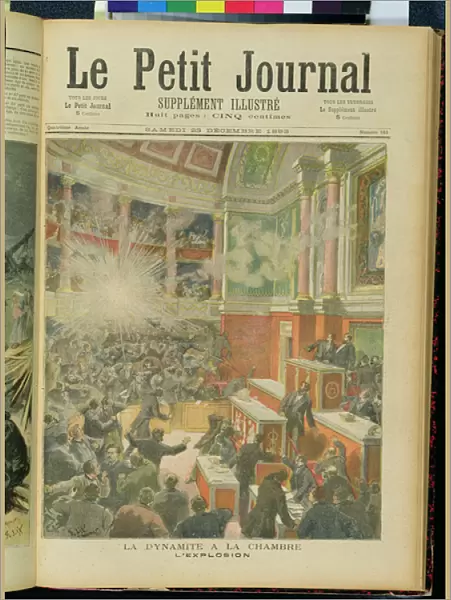 Dynamite Explodes in the Chamber of Deputies, front cover of Le Petit Journal