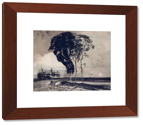 Landscape with Three Trees, 1850 (charcoal, pen & india ink and wash on paper)