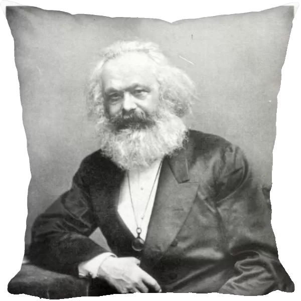 Portrait of Karl Marx (1818-1893) (b  /  w photo)