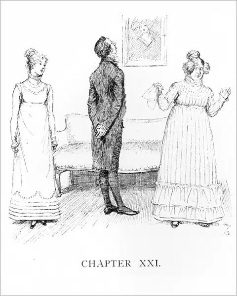 Scene from Pride and Prejudice by Jane Austen (1775-1817) (engraving)