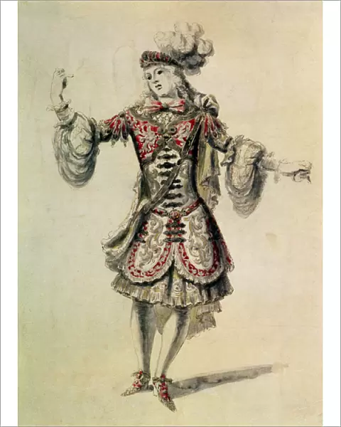 Costume design for a male dancer, c. 1681