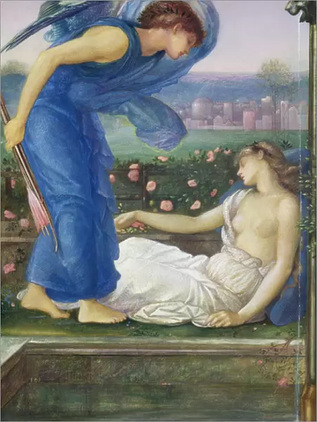 Cupid and Psyche, c. 1865 (w  /  c, bodycolour and pastel on paper mounted on linen)