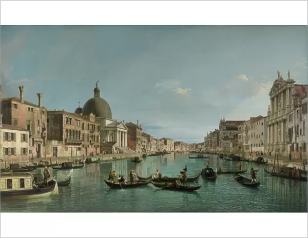 The Grand Canal in Venice with San Simeone Piccolo and the Scalzi church, c. 1738