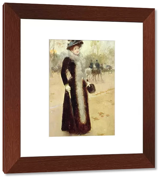 A Parisian Woman in the Bois de Boulogne, c. 1899 (oil on canvas)