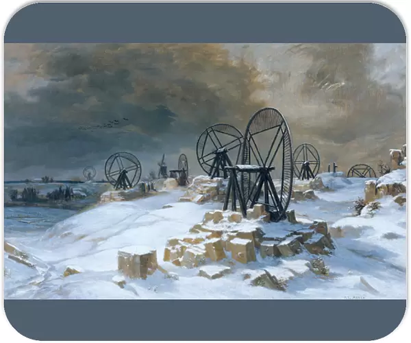 Pits at Gentilly in the Snow, 1879 (oil on canvas)