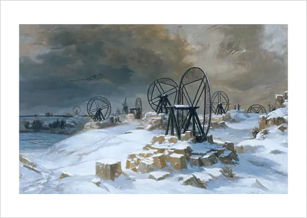 Pits at Gentilly in the Snow, 1879 (oil on canvas)