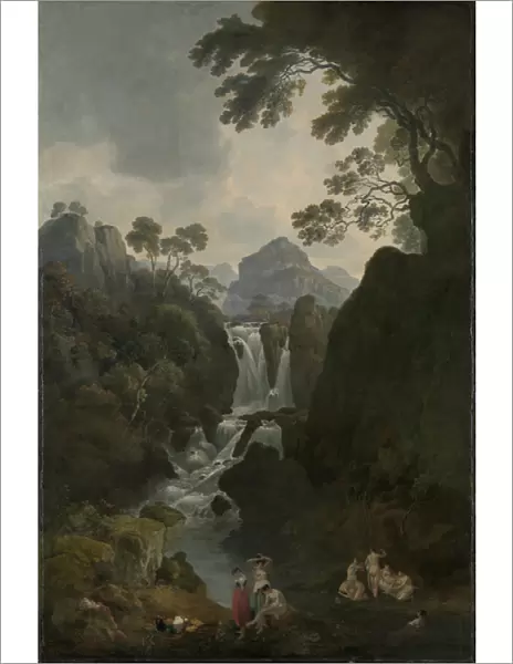 A Waterfall with Bathers, c. 1800-17 (oil on canvas)