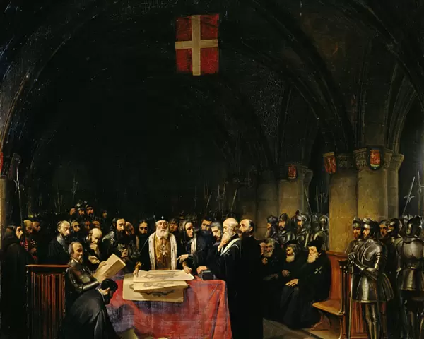 The Chapter of the Order of St. John of Jerusalem held in Rhodes in 1524, 1839 (oil
