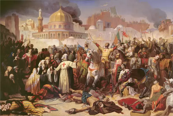 Taking of Jerusalem by the Crusaders, 15th July 1099, 1847 (oil on canvas)