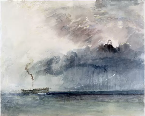 Steamboat in a Storm, c. 1841 (w  /  c & pencil on paper)