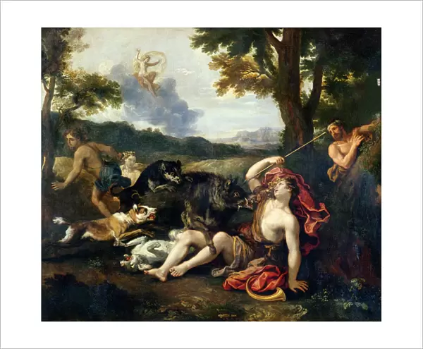 Adonis Killed by a Wild Boar (oil on canvas)