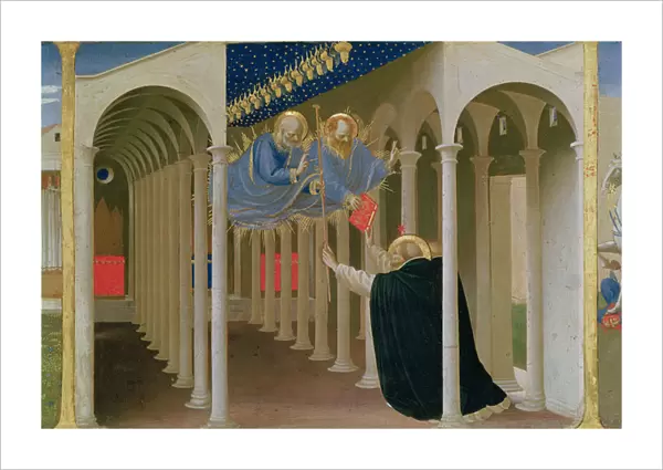 Apparition of SS. Peter and Paul to St. Dominic, from the predella panel of the Coronation