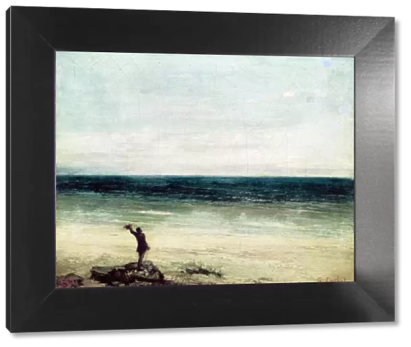 The Artist on the Seashore at Palavas (oil on canvas)